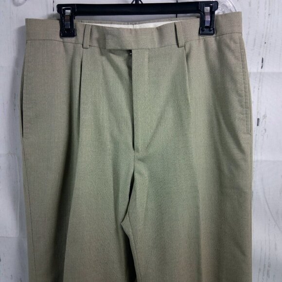 Haggar Enterprise 42L 2 Button Tan 2pc Suit 32W - Picture 10 of 12